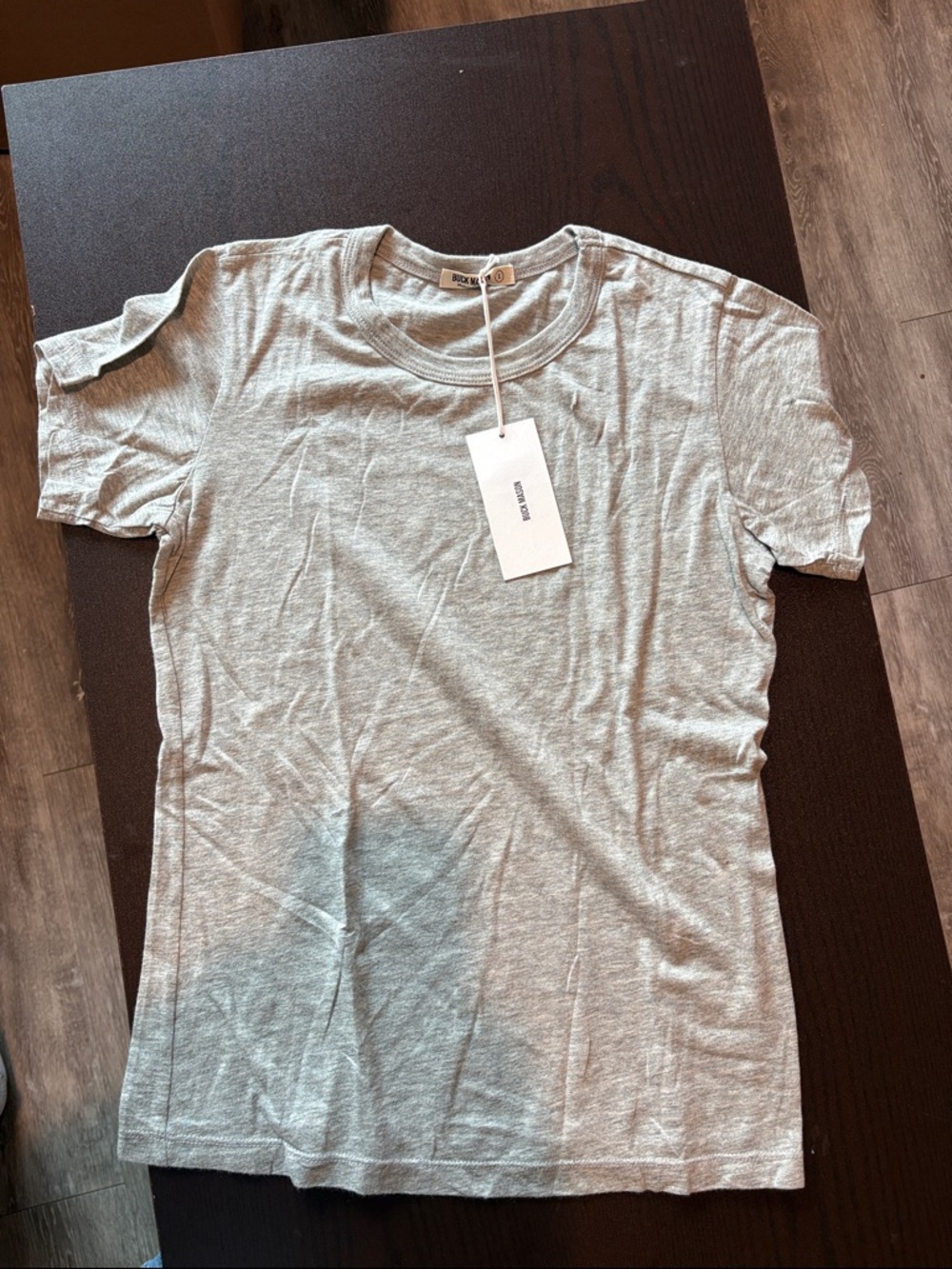 NWT Buck Mason Graphite Pima Slim Crew Small Retail $48
